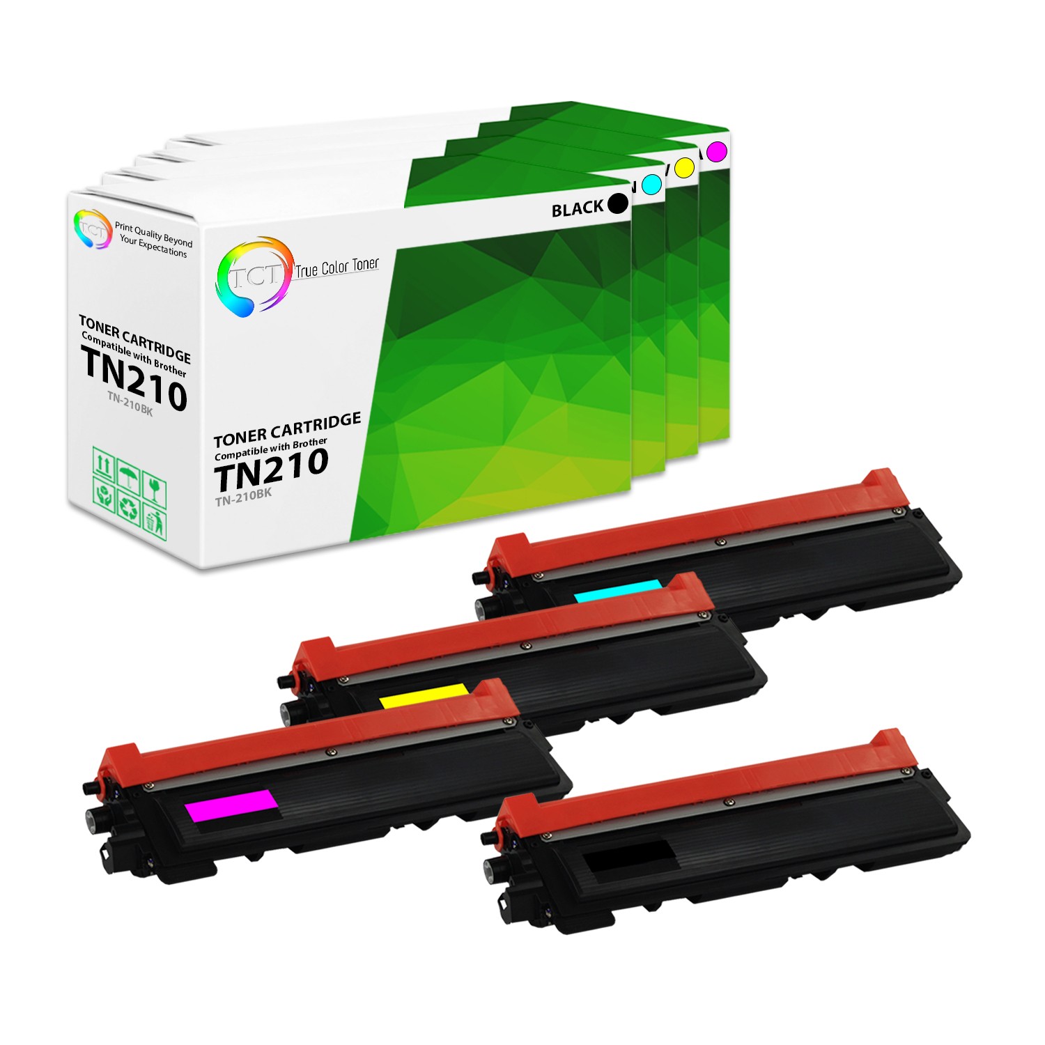 TCT 4PK TN210 TN-210 Compatible cartridge set For Brother HL 3040cn 3045cn