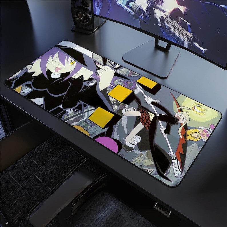 Blair And Maka Soul Eater Gaming Desk Mat Mouse Pad