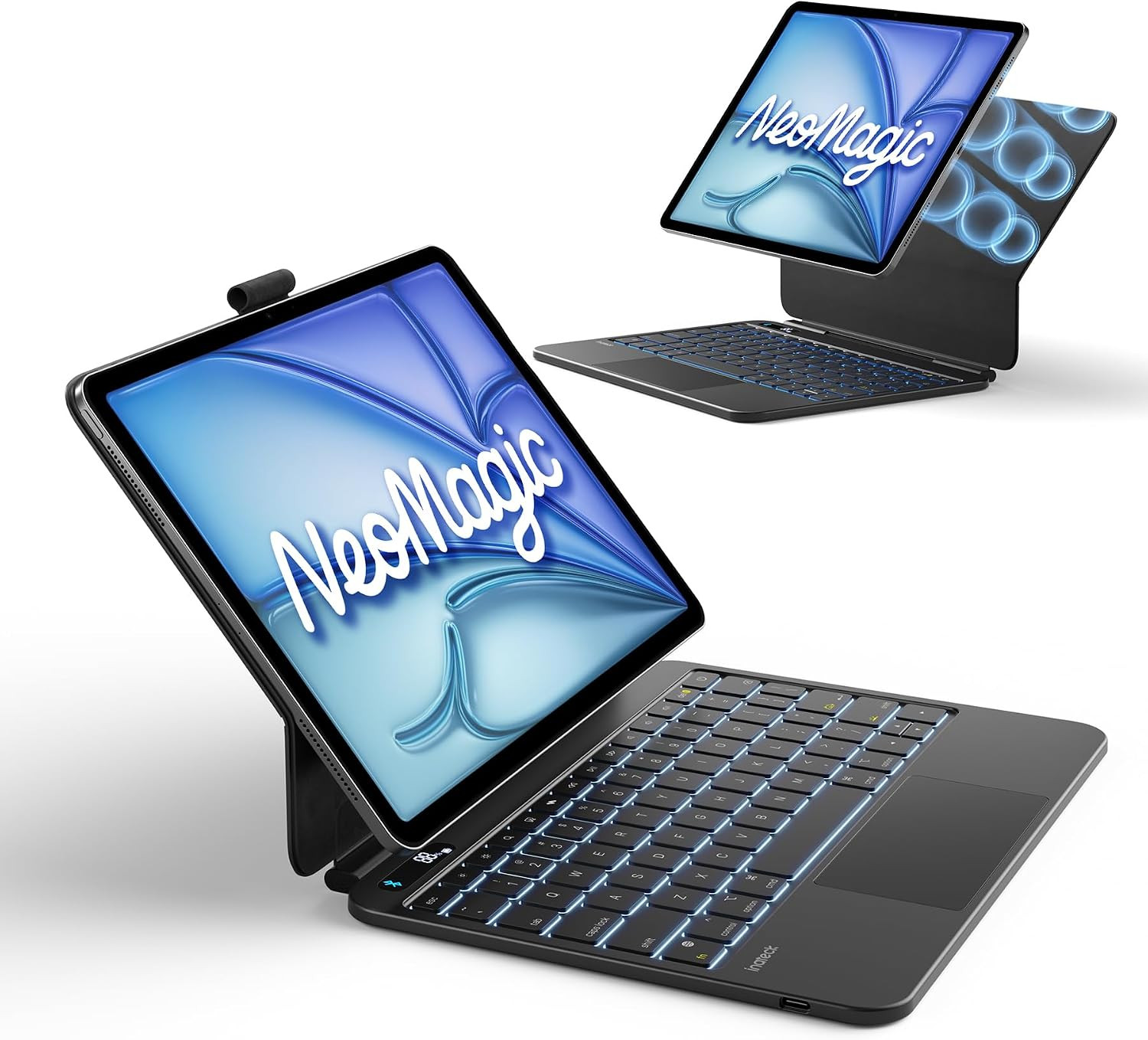 for Ipad Air 11/Pro 11 Inch Case Keyboard, Backlit, Large Trackpad