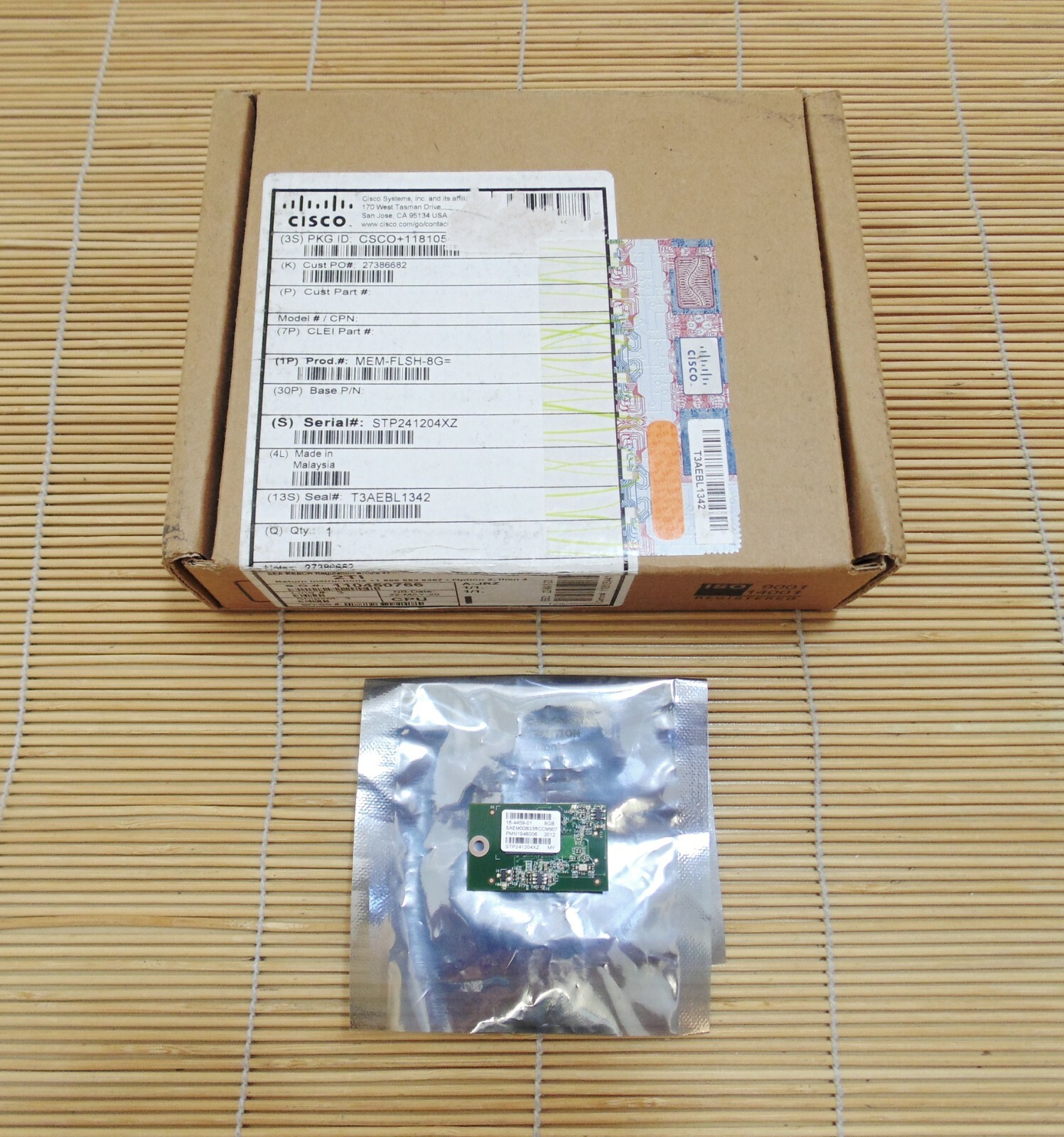 New Cisco MEM-FLSH-8G 8G eUSB Flash Memory for Cisco ISR 4430 4350 4330 New BOX