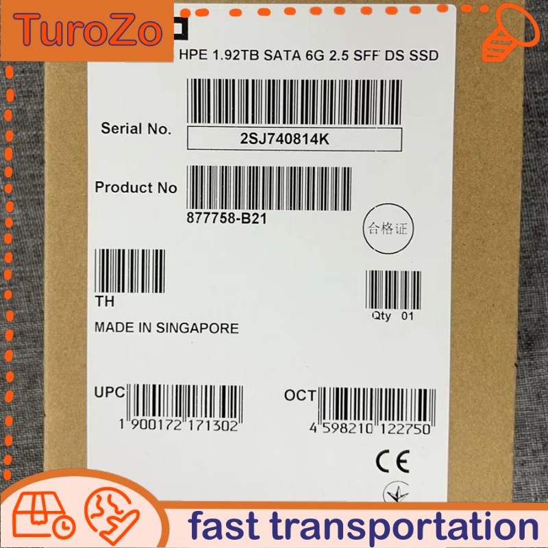 NEW 878852-001 877758-B21 SATA HPE 1.92TB 6G 2.5" SFF RI G9 Gen10 Server SSD US
