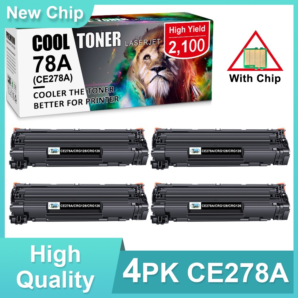 4x CE278A 78A Toner Cartridge For HP LaserJet Pro P1606dn P1600 M1536dnf MF4450