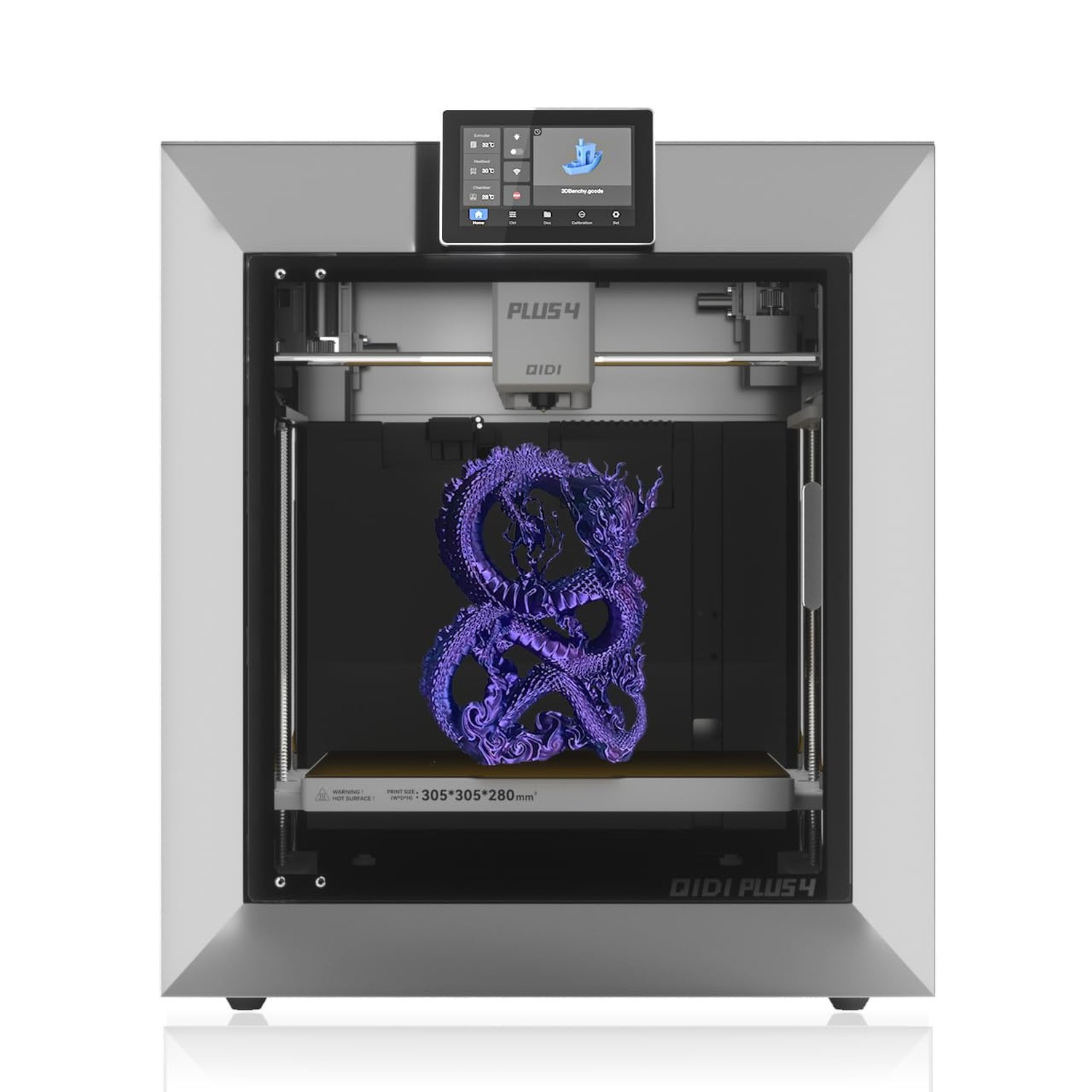 QIDI PLUS4 3D Printer, Max 600mm/s High-Speed Printing, 65℃ Chamber Heat, Ful...