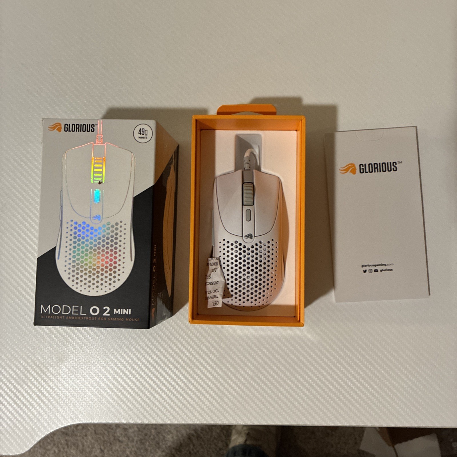 GLORIOUS Model O 2 Mini Wired Gaming Mouse: Superlight 49g, 26K Optical Sensor