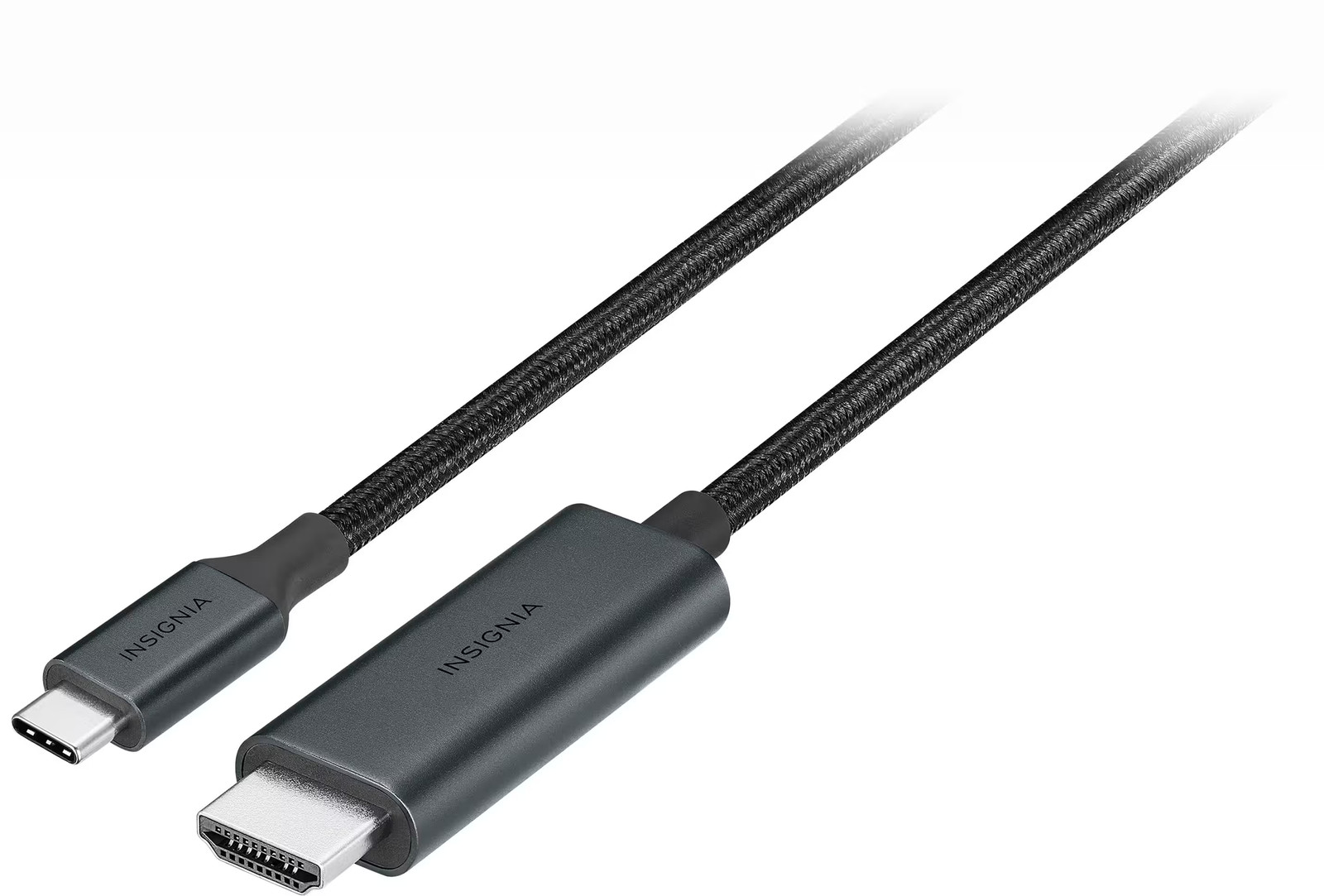 Insignia- 68K Ultra HD USB-C to HDMI 2.1 Braided Cable - Black