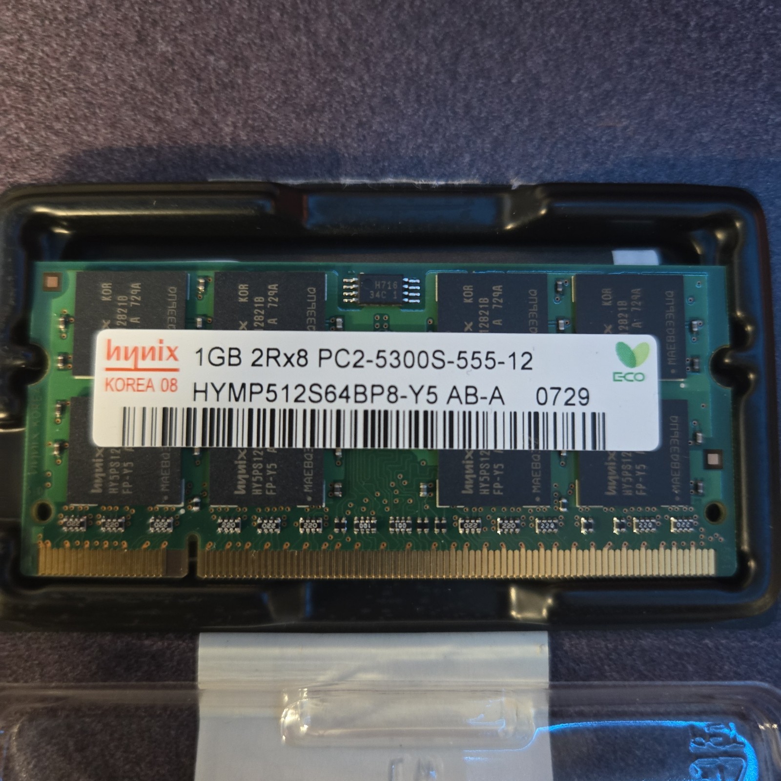 Hynix 1GB 2Rx8 PC2-5300S DDR2 667 Laptop SODIMM RAM HYMP512S64BP8-Y5