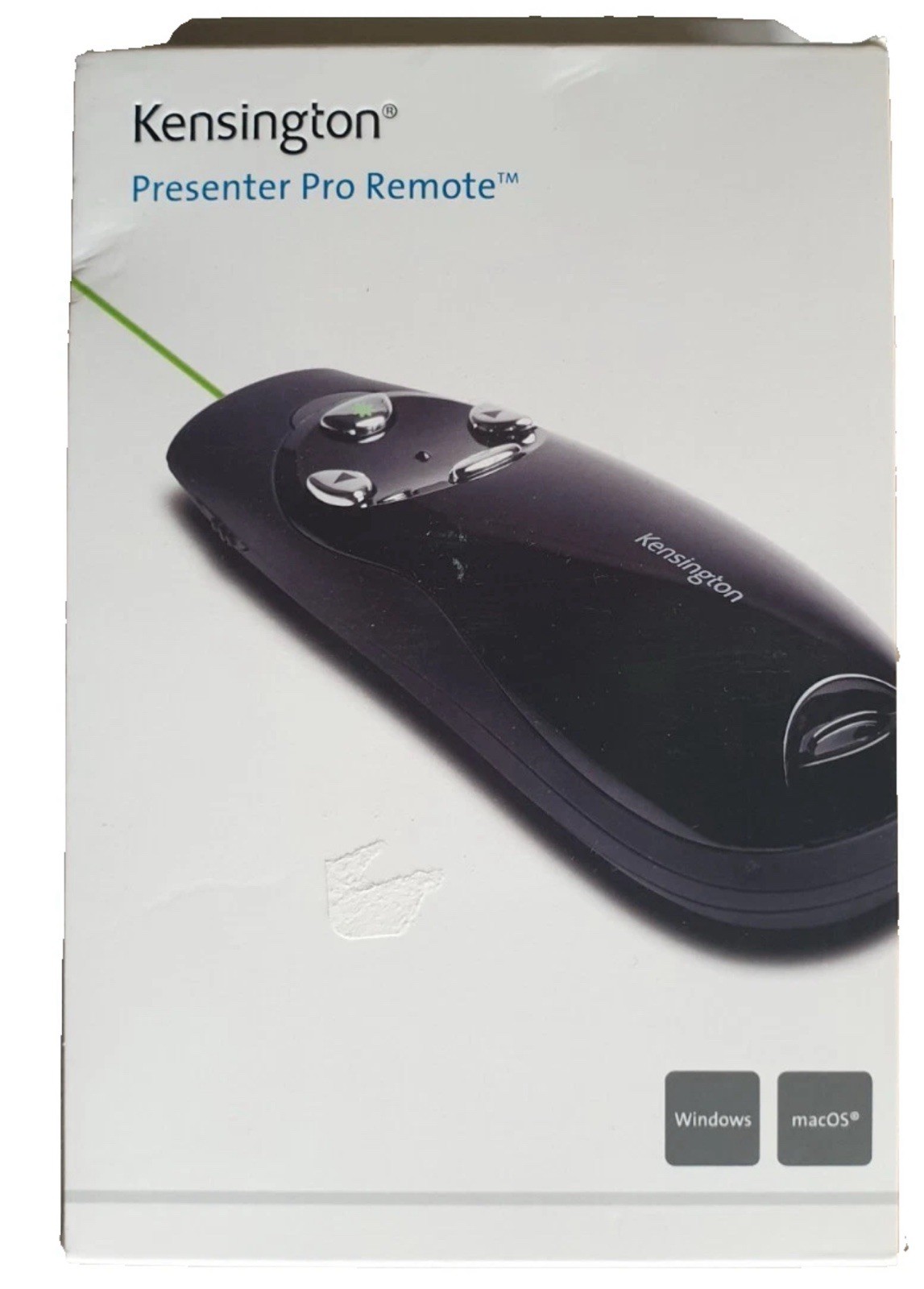 Kensington Presenter Pro Remote Control Black Wireless Ergonomic w/ Green Laser