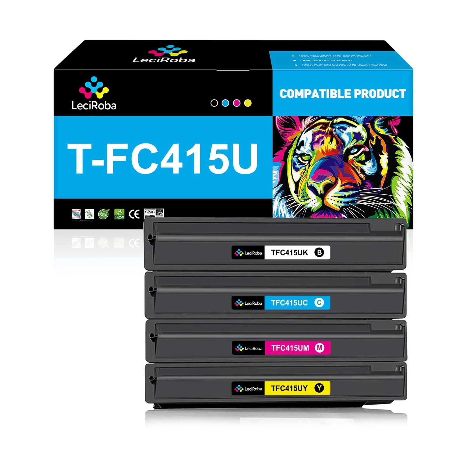 LeciRoba T-FC415U TFC415U Toner Cartridge Replacement for T0shiba T-FC415U-K ...