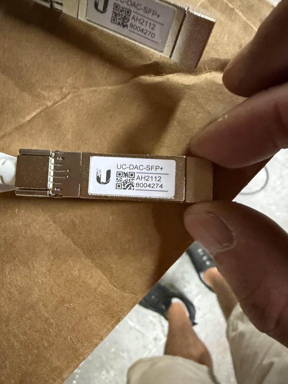 Ubiquiti UniFi SFP+ Direct Attached Copper Cable 10 Gbps .5M