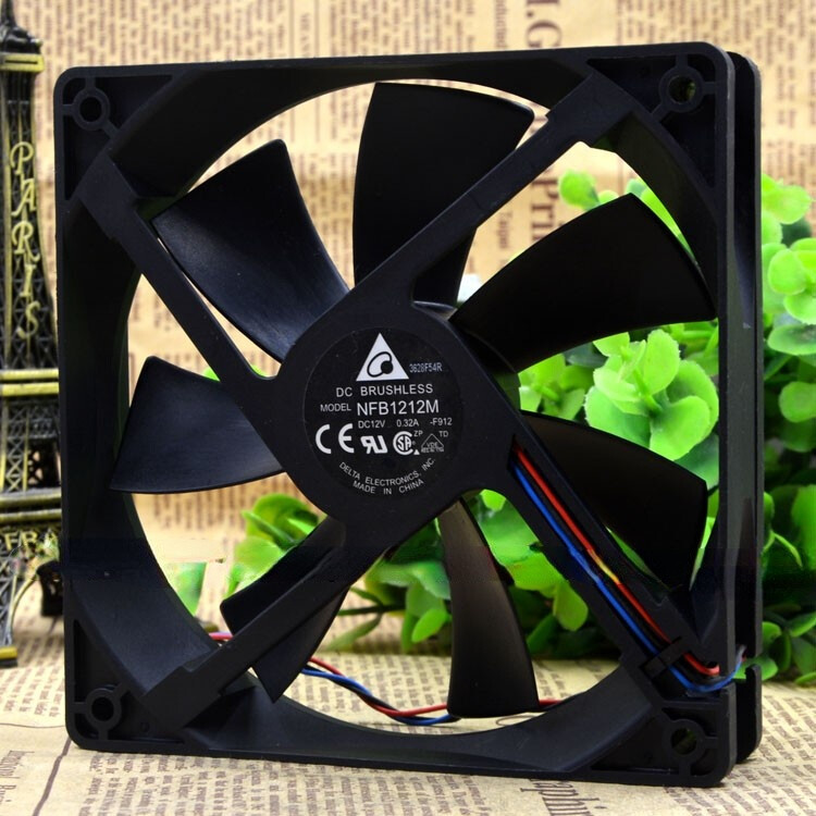 1pc 3-wire Cooling Fan NFB1212M 12V 0.32A 12025 12cm 