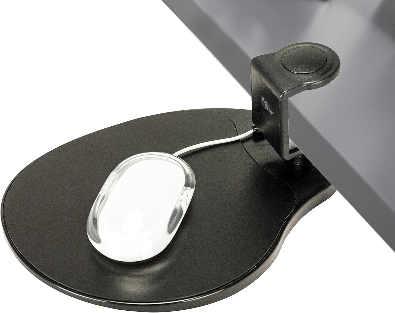 Clamp on Mouse Platform, Clip on Mouse Pad, Rotating 360, Easy Slide Out Tray, S