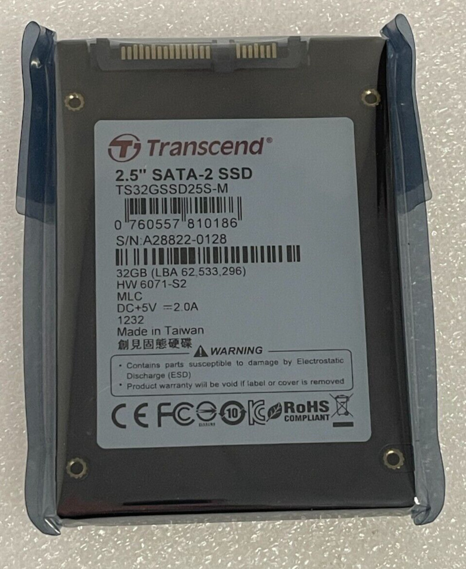 TS32GSSD25S-M Transcend  Solid State Drive SSD 2.5in SATA-2 32GB MLC