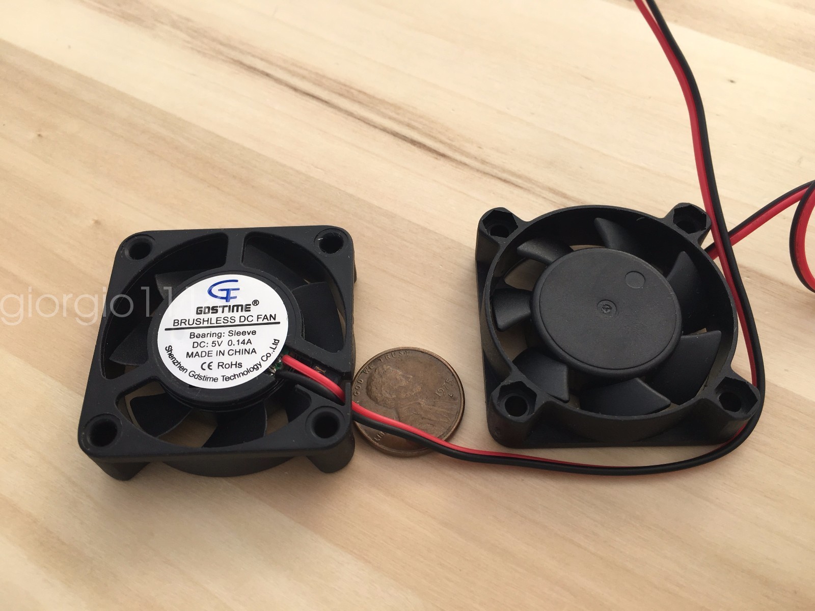 2 Pieces 5v 4010s Gdstime Computer 2pin 40x40x10mm DC Cooling Fan brushless