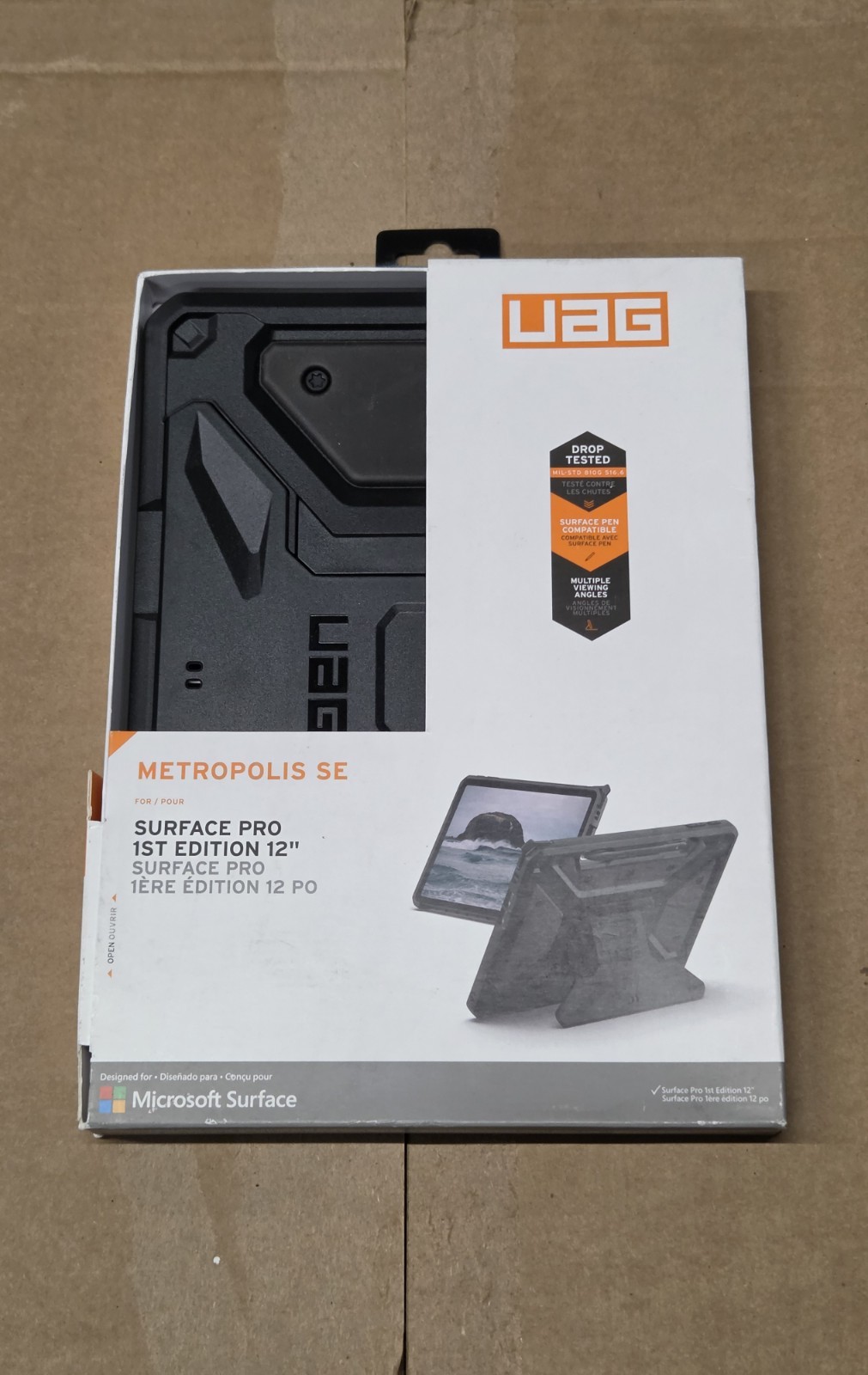 UAG Microsoft Surface Pro 1st Edition 12" Case Rugged Stand Metropolis SE Black