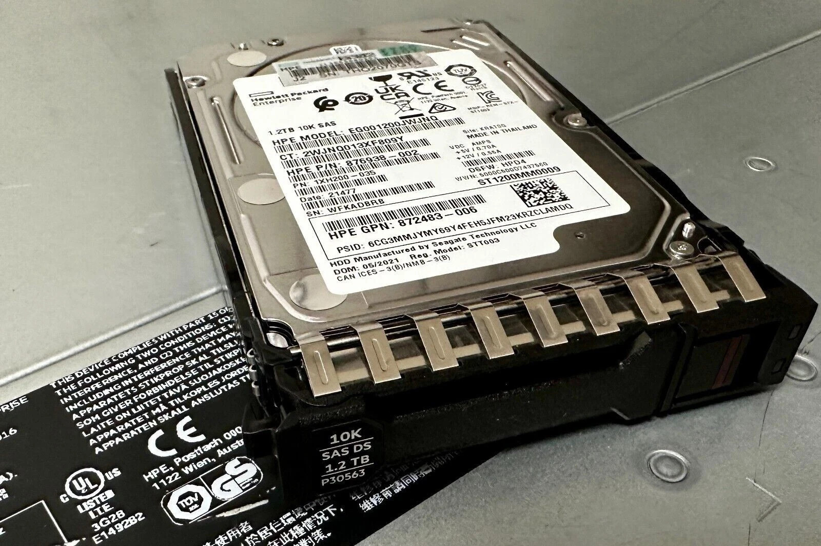 P28586-B21 P30563-001 HPE 1.2TB 2.5" SAS 10K 12G Gen10 Plus V2 Gen11 HDD-