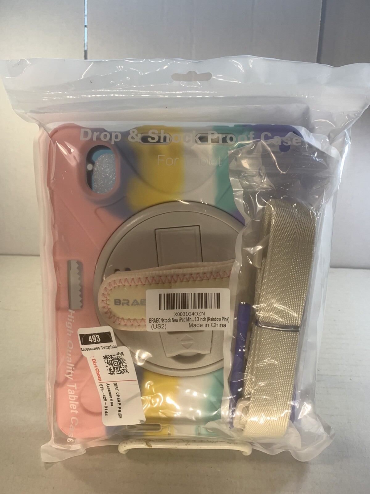 NEW BRAECN Ipad Shock Proof Rainbow Pink Quality Tablet Case 8.3 Inch NIP