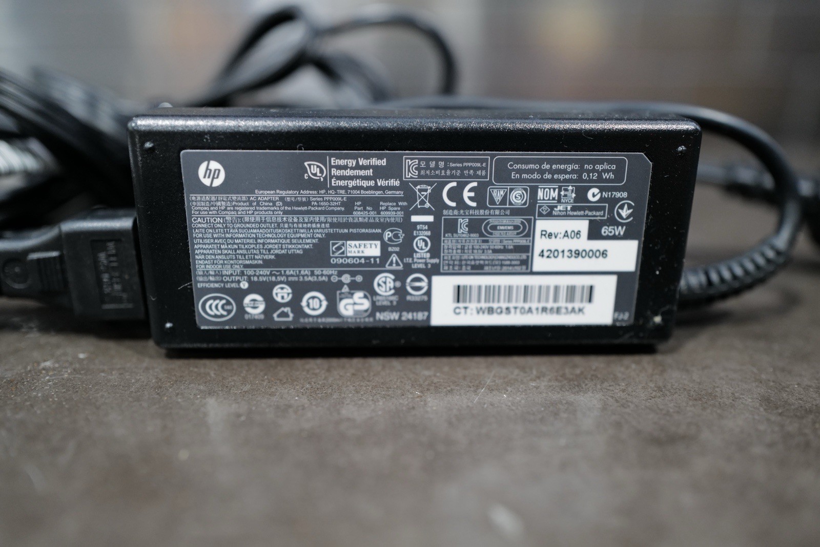 Genuine HP 65W AC Adapter Charger 19.5V 3.33A PPP009L-E 7.4x5.0 Pin Cord OEM Tip