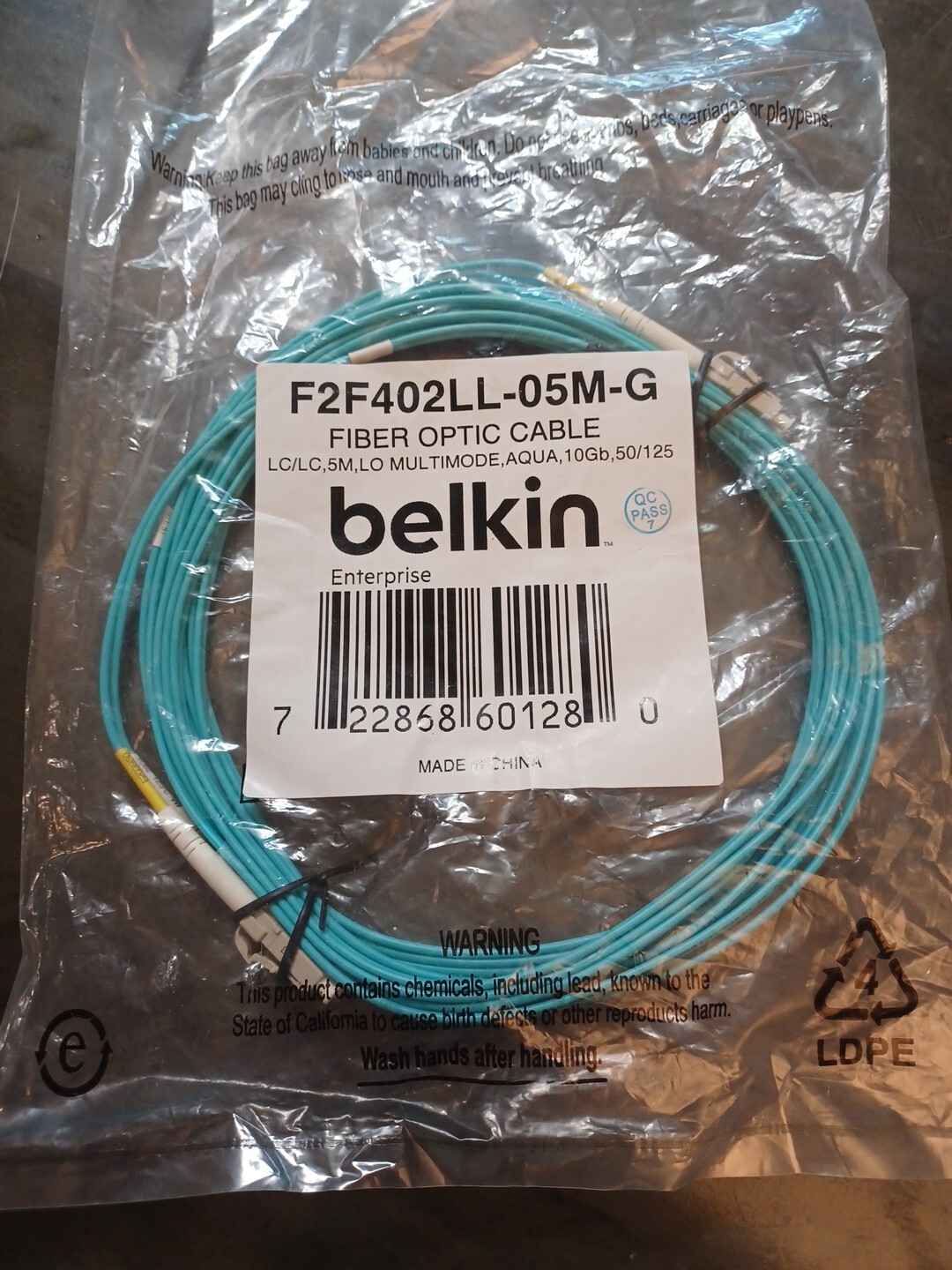 Belkin Fiber Optic Duplex Patch Cable (F2F402LL05MG)