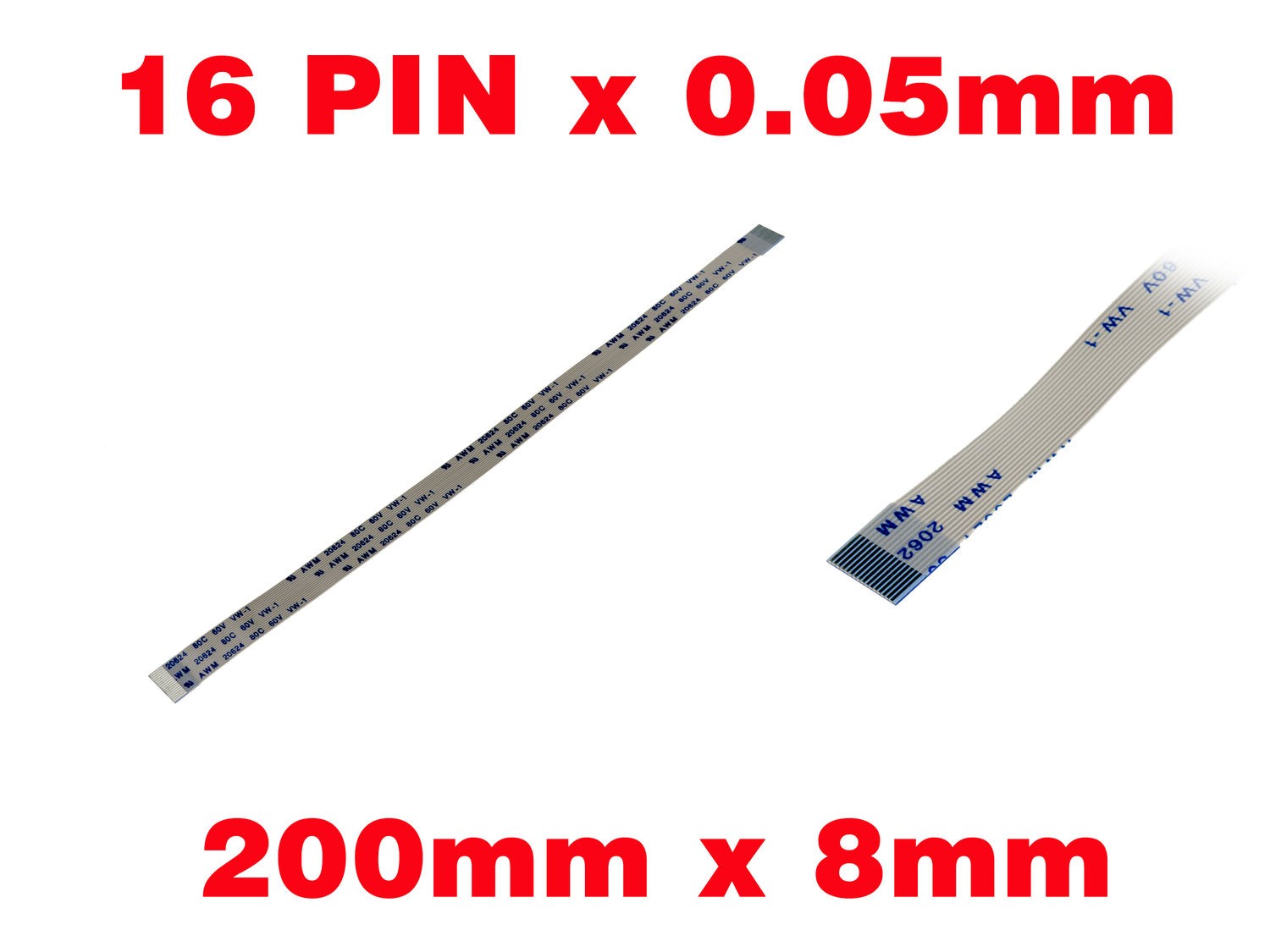 Tablecloth Ribbon Cable ZIF LIF FPC 16 PINS Pitch 0.5MM Length 200 mm Width 8 mm