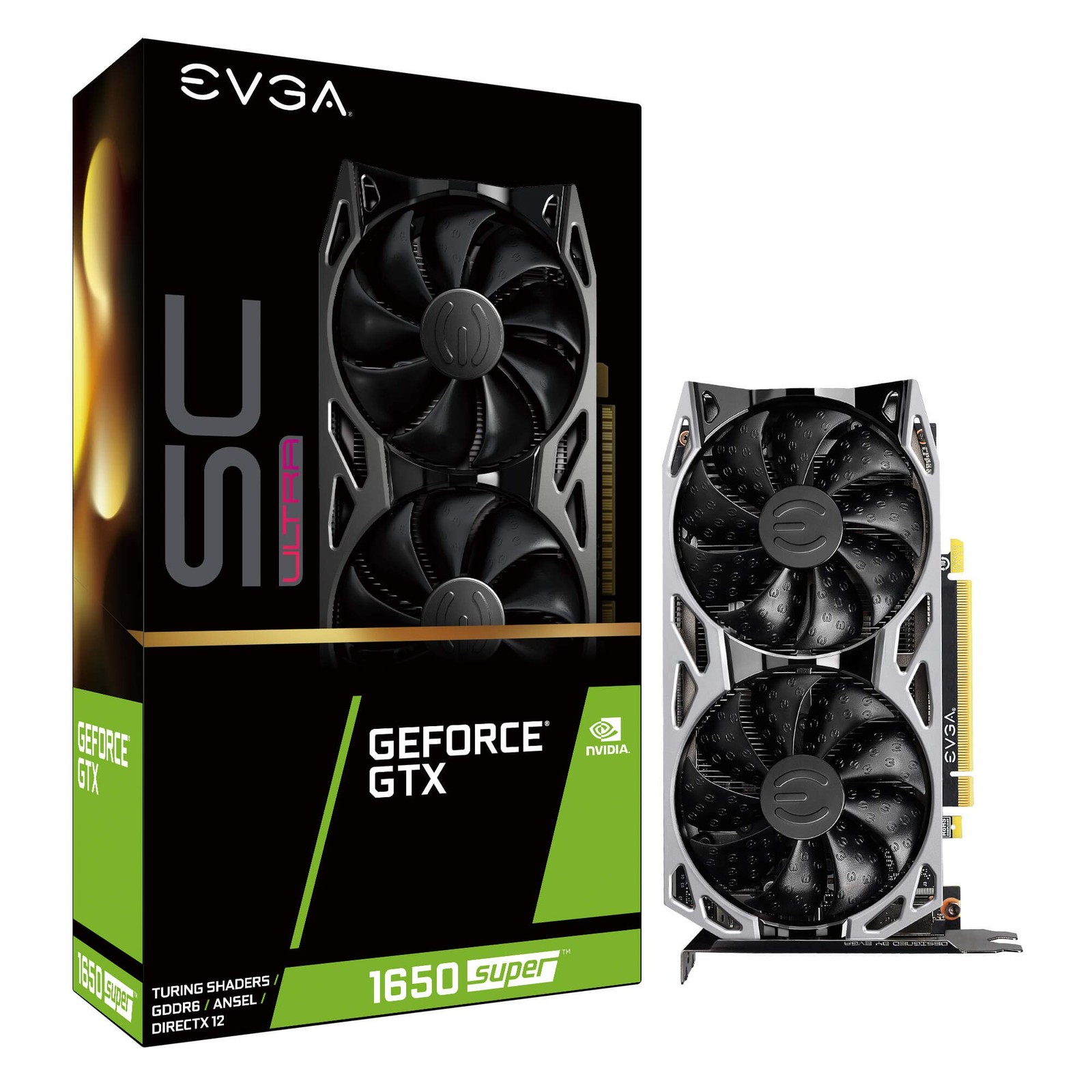 EVGA GeForce GTX 1650 Super SC Ultra Gaming 4GB GDDR6, Dual Fan Metal Backplate