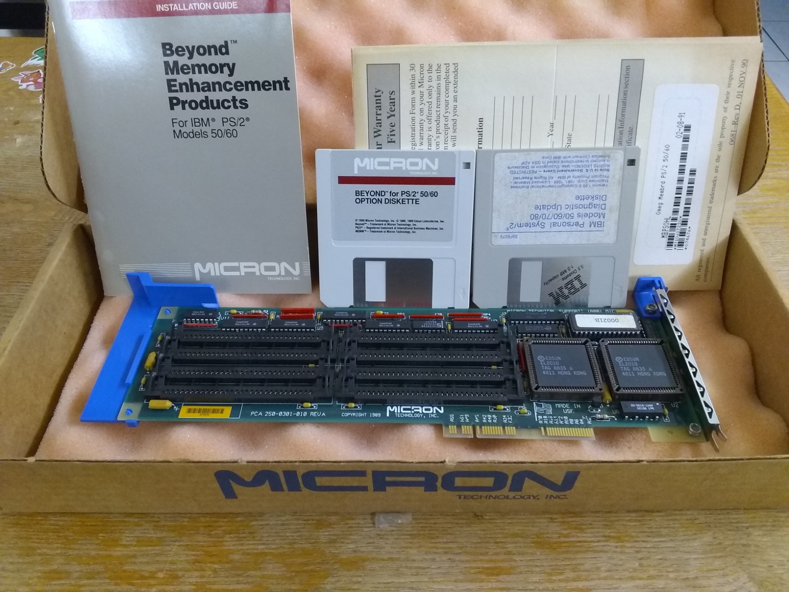 Micron Beyond MCA RAM Expansion, NEW IN BOX, IBM MCA PS/2 Memory Board Card