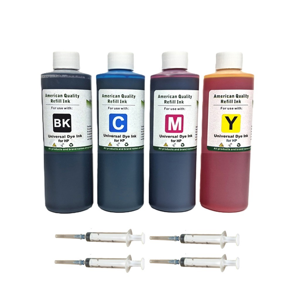 PK of 4 Ink Refill kit Bottles BKCMY For HP 923 934 935 564 Universal Refill Ink
