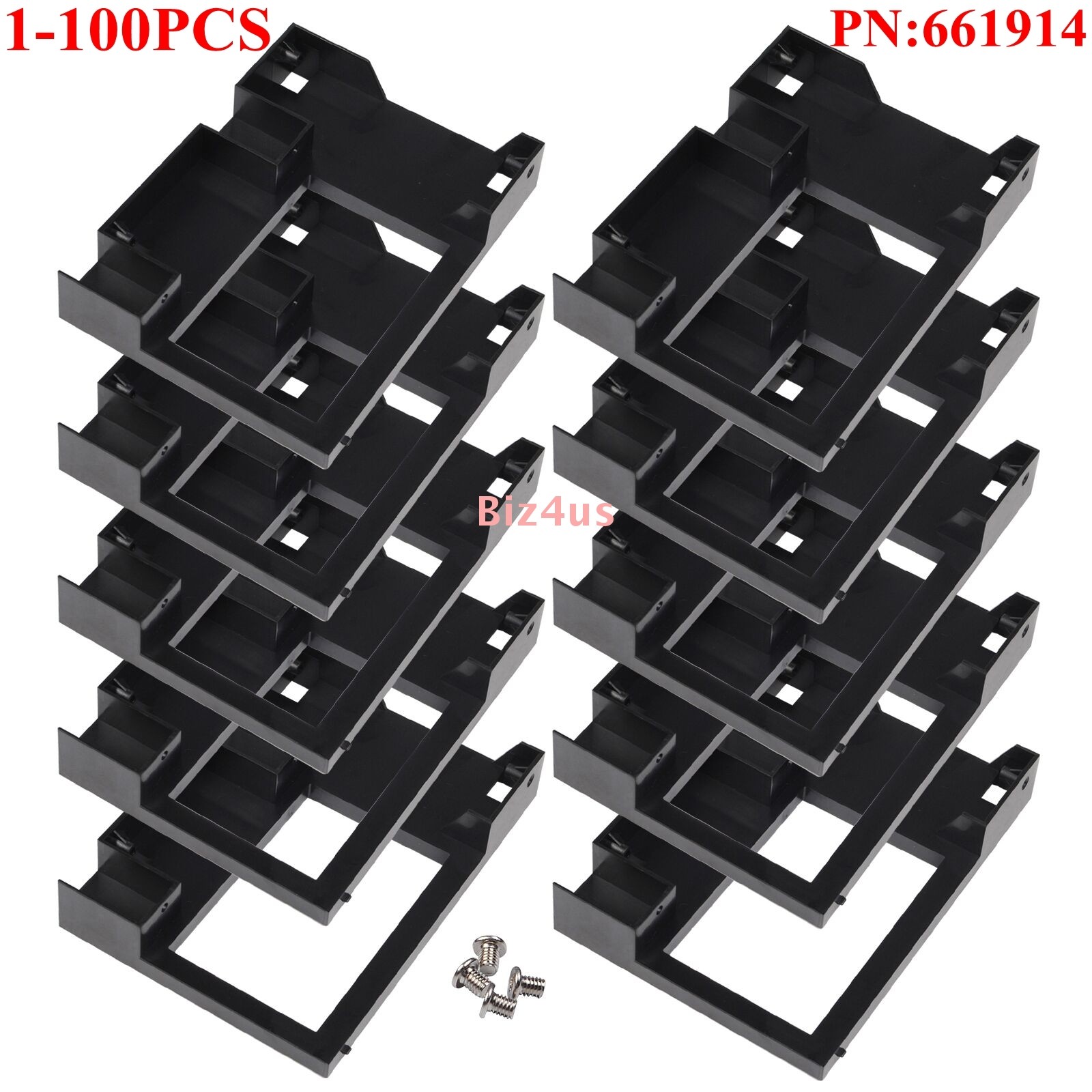 Lot HPE SFF to LFF HDD Converter Tray 661914-001, 2.5" to 3.5" SSD Adapter Sled