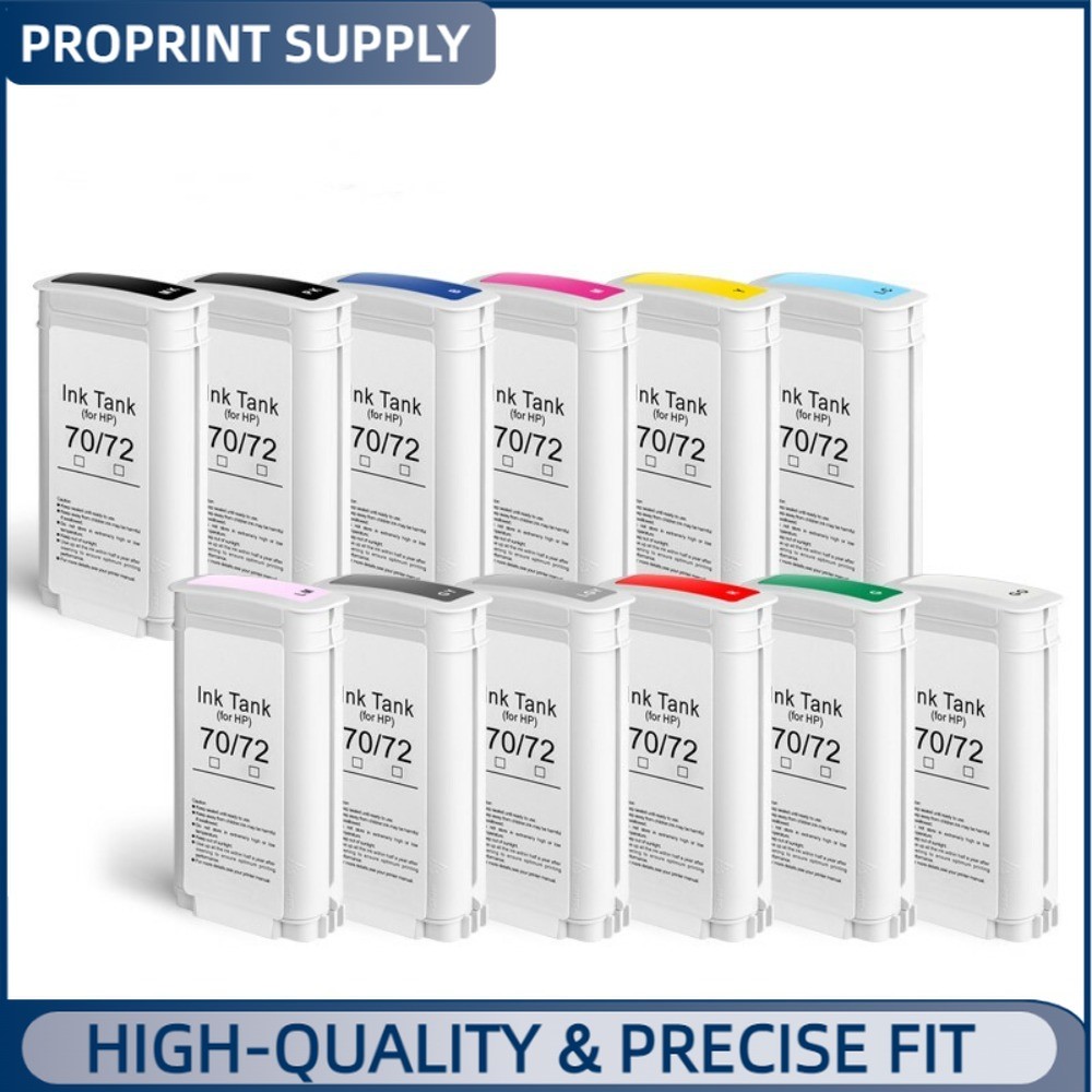 12Color/set HP 70 Compatible Ink Cartridge For HP Z2100 Z3100 Z3200 Z5200 Z5400