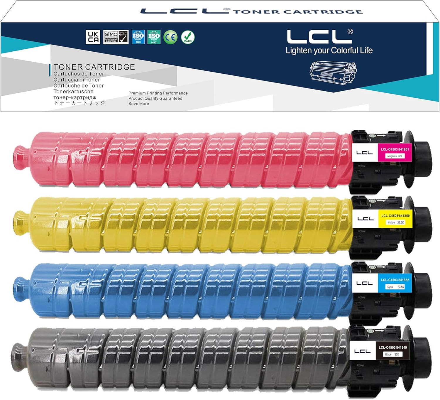 Compatible Toner Cartridge Replacement for Ricoh 841849 841852 841851 841850 MP