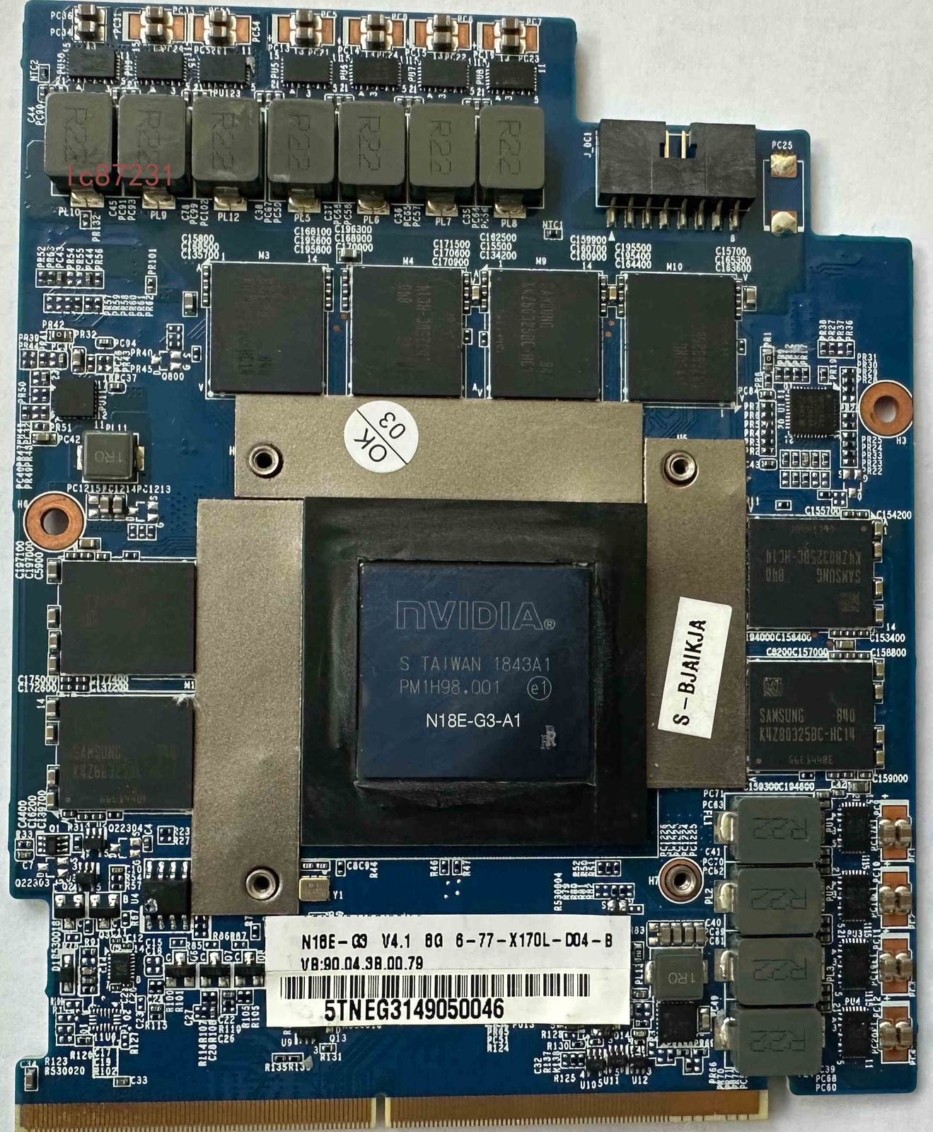 NEW Clevo P870TM/P775TM/P750TM NVIDIA GeForce RTX 2080 SUPER 8GB N18E-G3R-A1