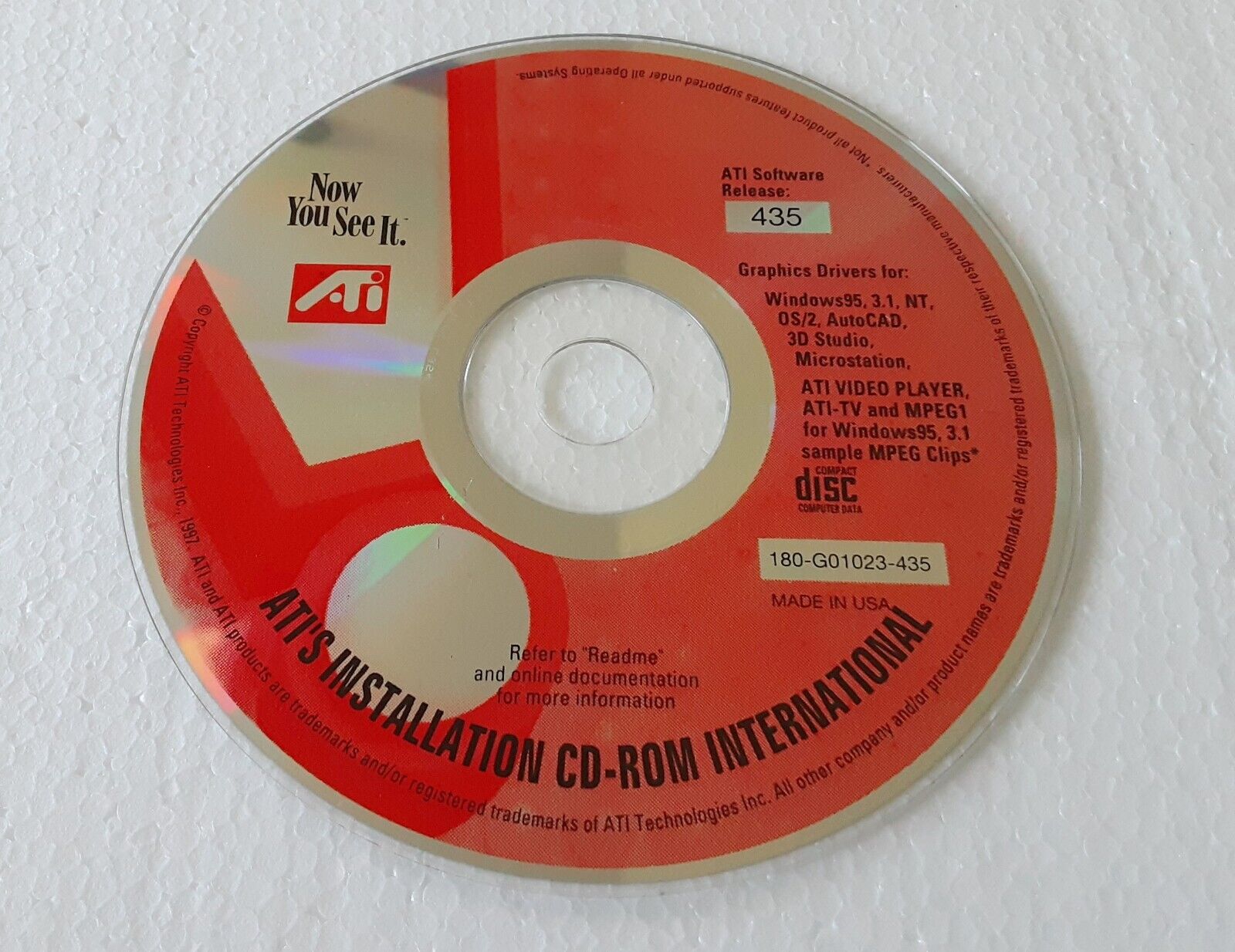 Vintage ATI's Installation CD-ROM 435 Release International 1997
