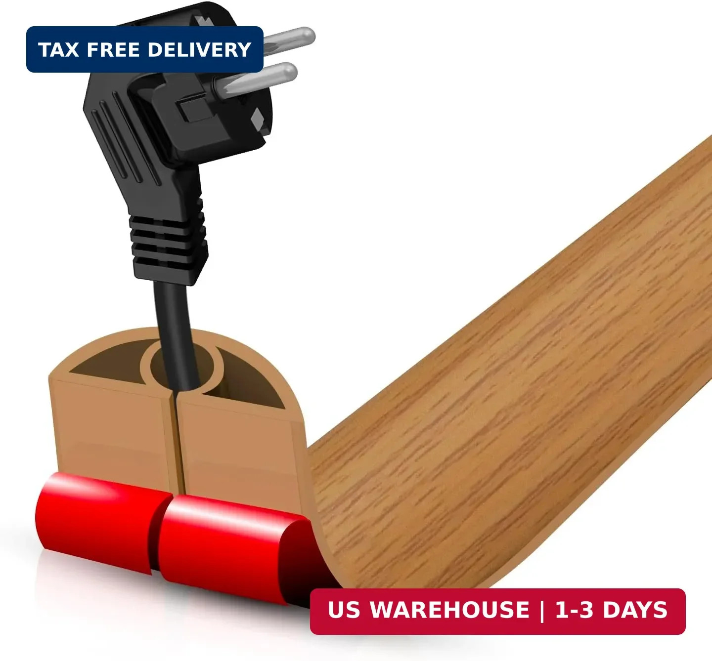 Floor Cord Cover Self Adhesive Cord Hider,3.3FT Cable Management, Extension Stri