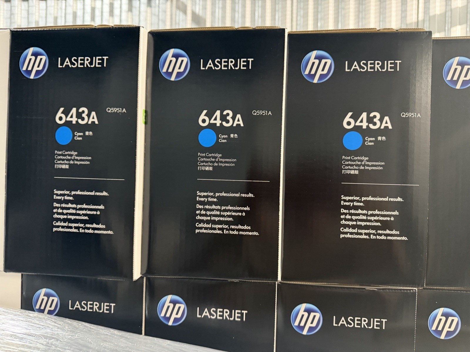 Lot Of 5 Pcs HP 643A Q5951A Cyan LaserJet Toner Cartridge New Genuine OEM Sealed