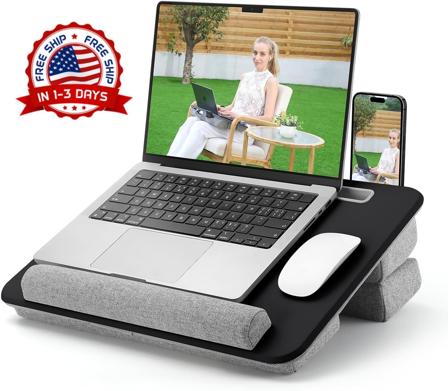 Mesita para laptop bandeja mesitas mesa para cama portatil comodo no se desliza