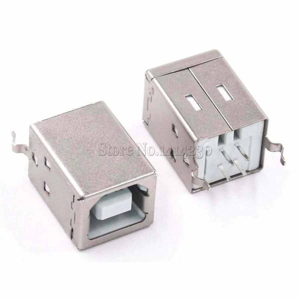 2pcs Square USB Socket USB B Type Female 180 Degree PCB Connector Printer Data