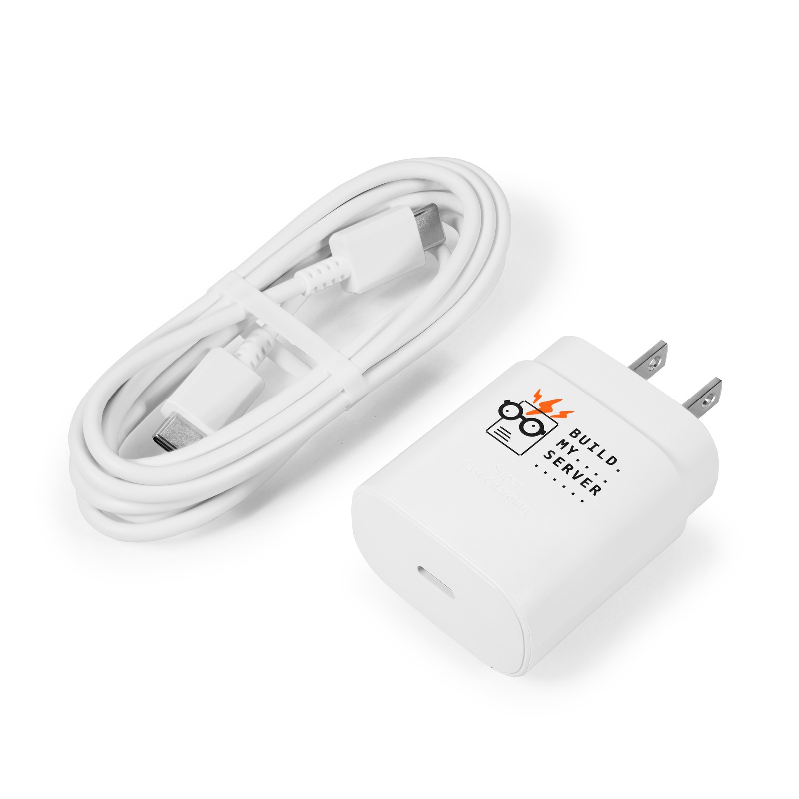 USB C Fast Charger 25W Type C Travel Adapter + 6ft Cable BuildMyServer XHD-PD25W