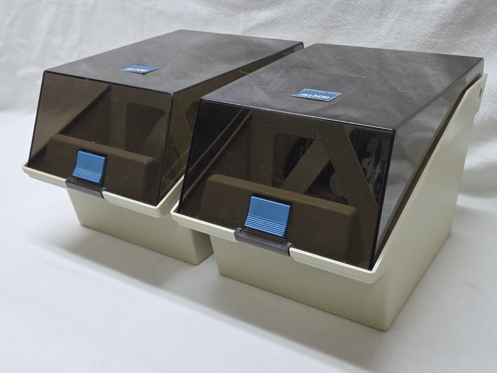 ALLSOP Disk File 60 Disk Media Organizer 5.25" Storage Set of Two (2) Vintage