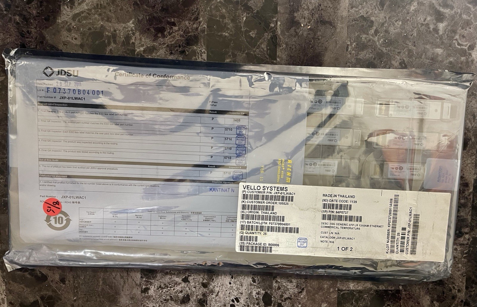 JDSU XFP-10G-LR 1310nm 10km Transceiver Module JXP-01LWAC1 NEW