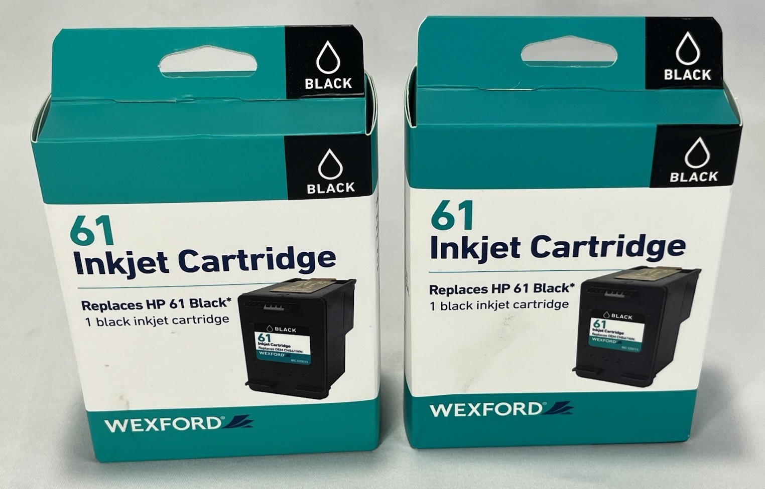 WEXFORD 2 PACK Inkjet Cartridges Replaces HP 61 Black Ink Cartridge Brand New 