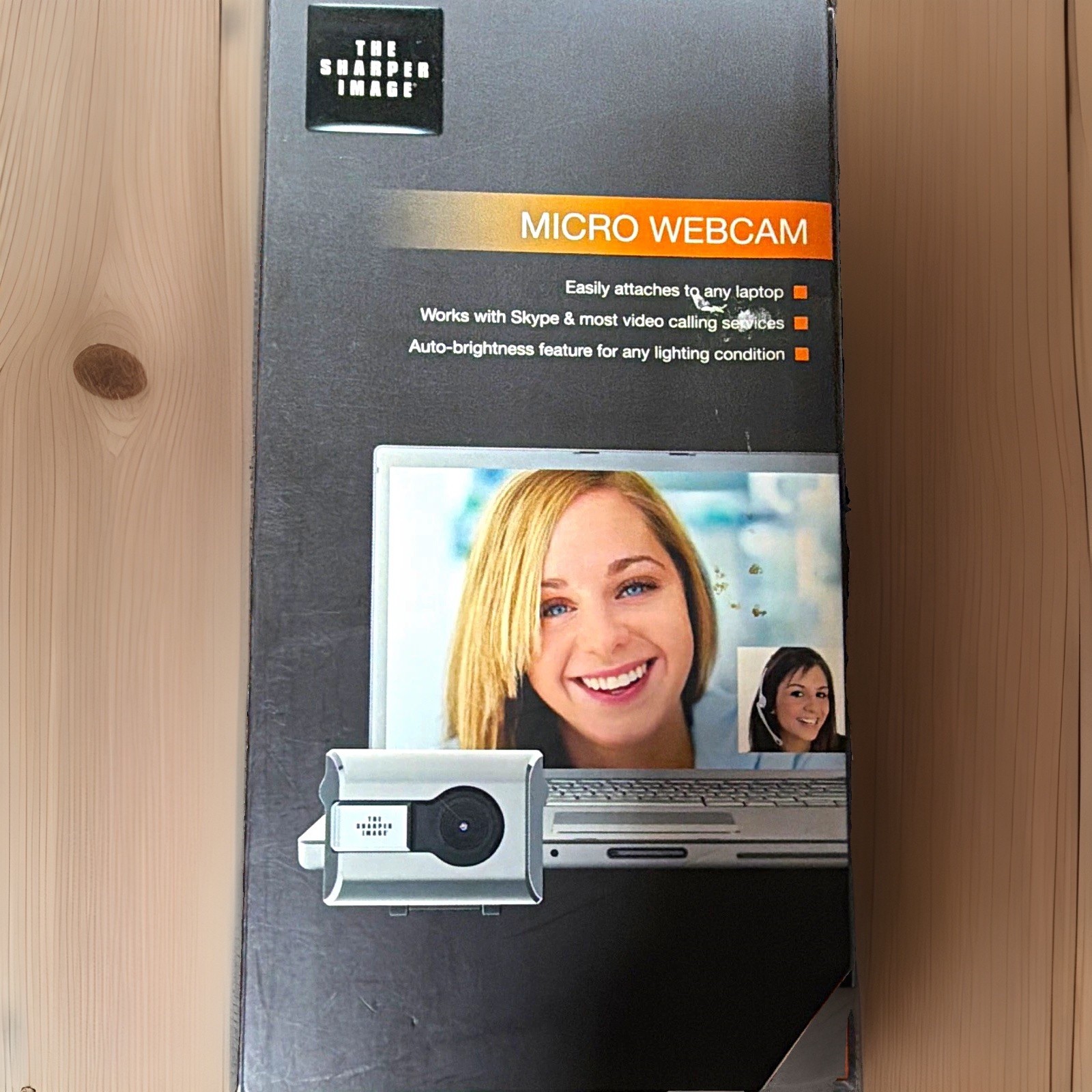 The Sharper Image Micro Webcam SCA500 USB Laptop Camera Skype Untested w Box