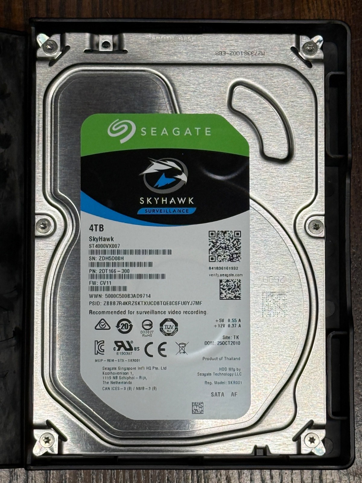 Seagate SkyHawk  4 TB ST4000VX , 62,904  hours, clean SMART
