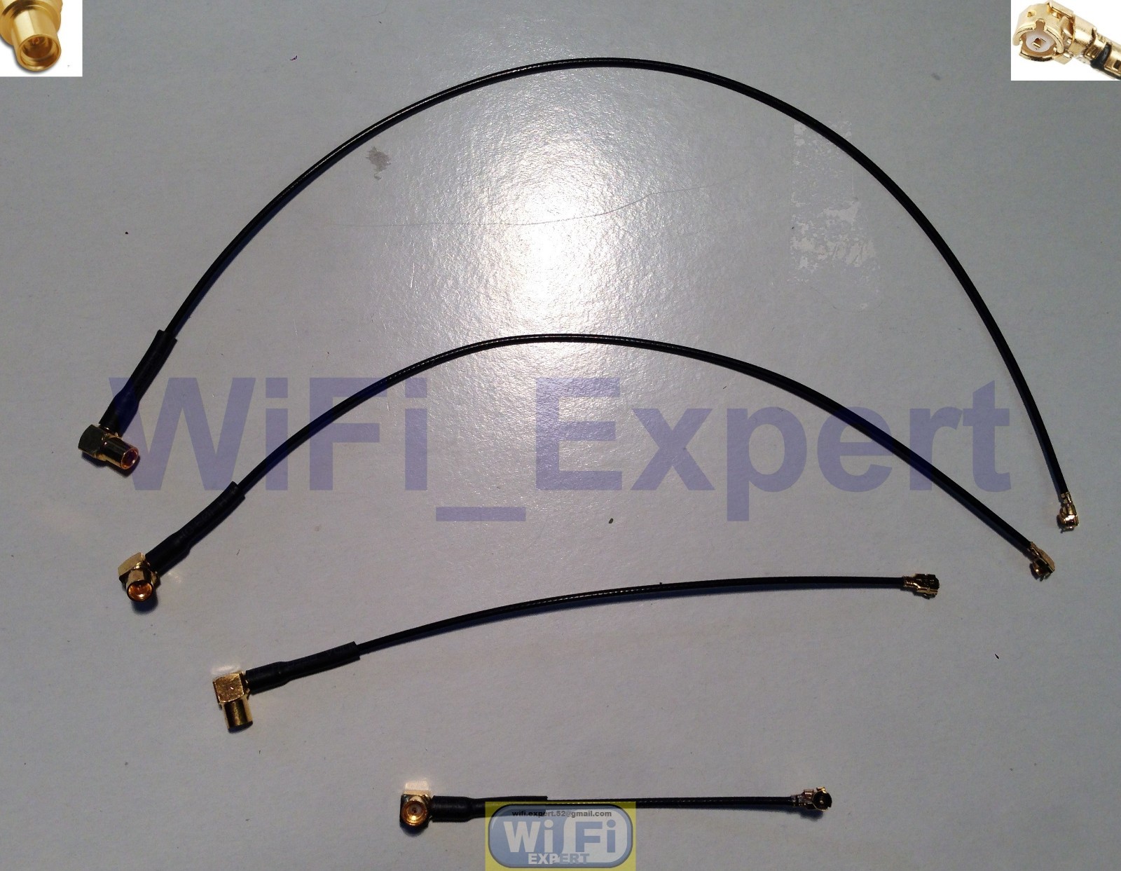 2-8" 1.13 MMCX Female Right Angle U.FL IPX Pigtail Cable WIFI Wireless LOW LOSS