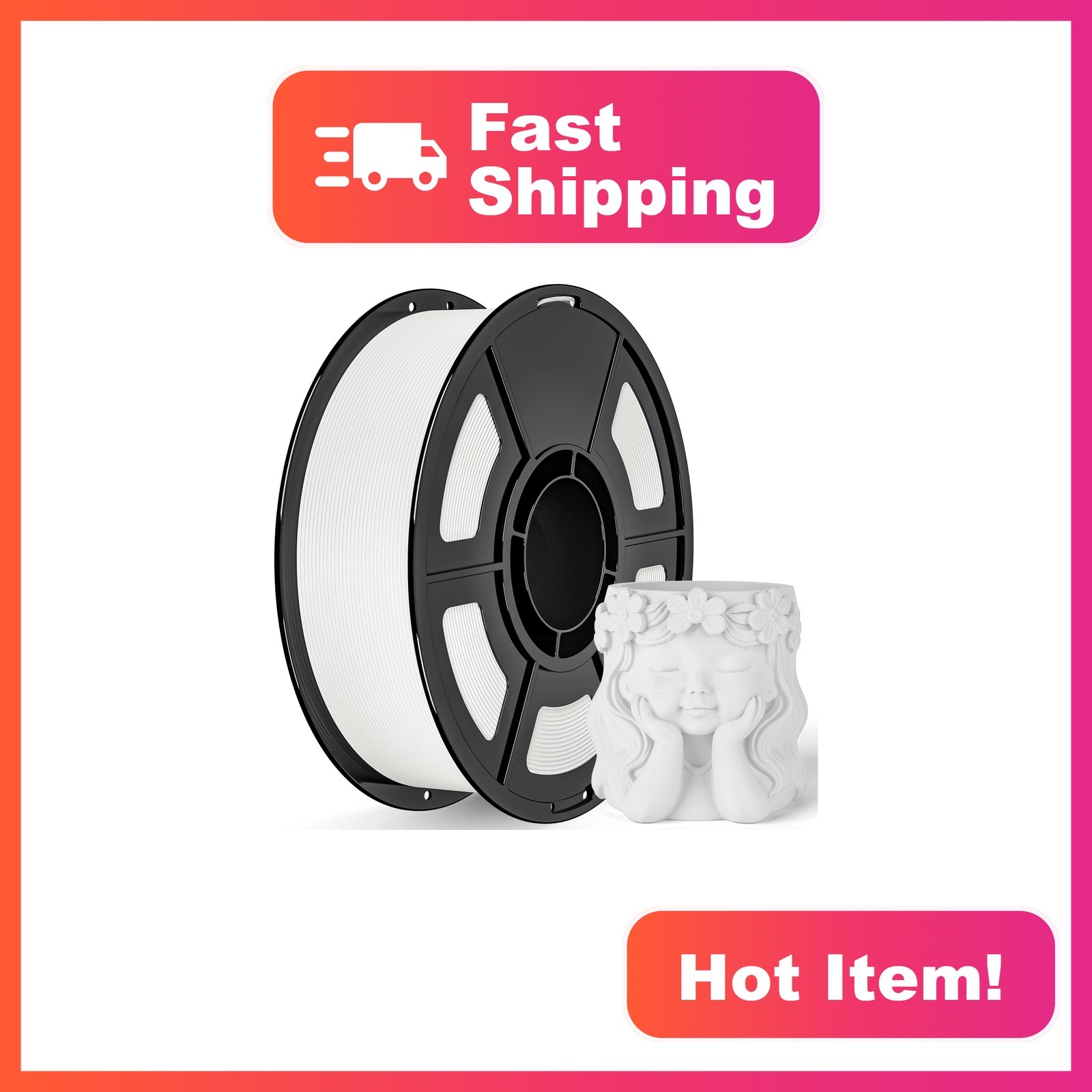 IEMAI PETG Matte Filament, 1.75 mm, White, 1 kg