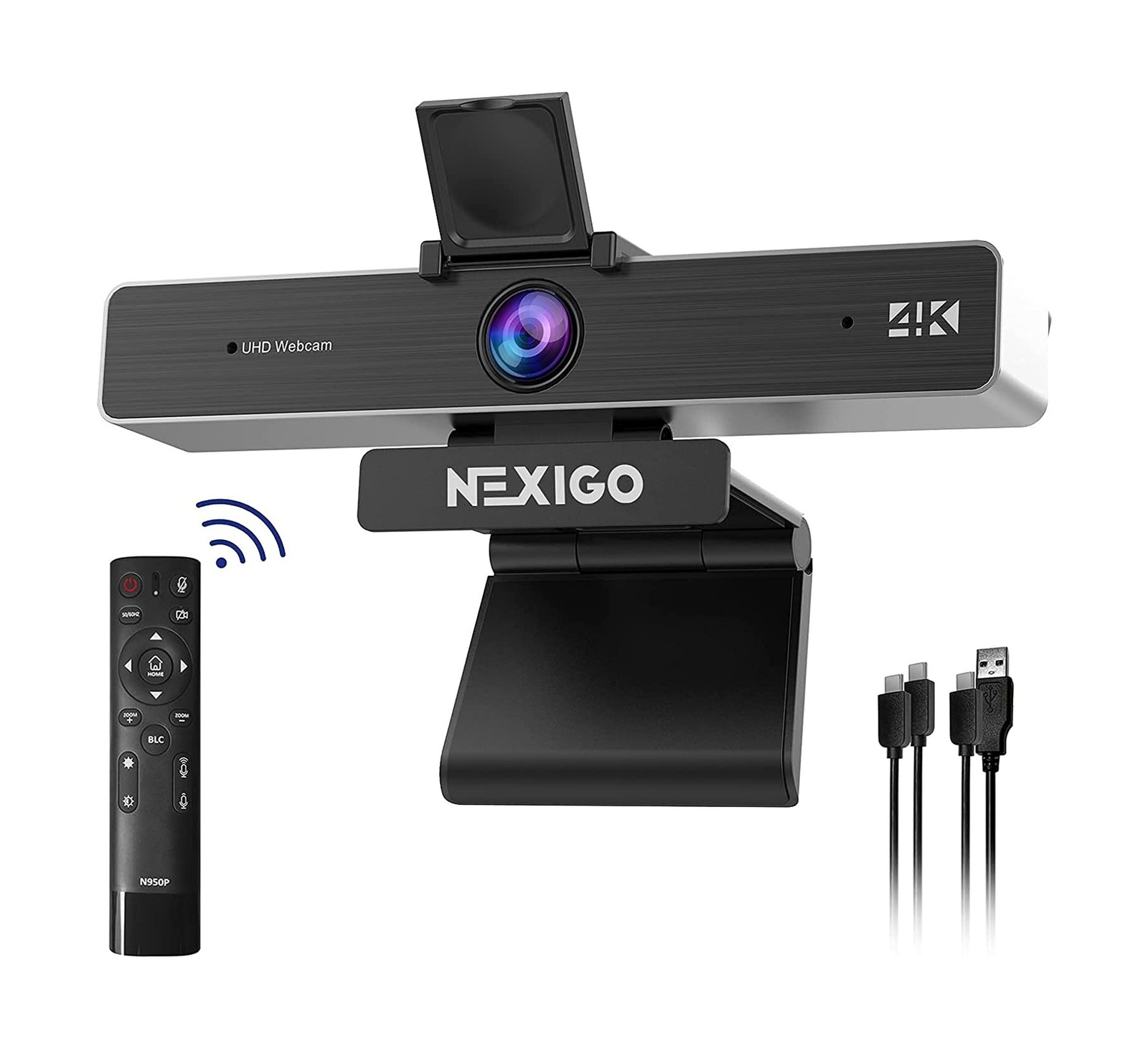 NexiGo Zoom Certified, N950P 4K Zoomable Webcam with Remote Control, Sony_Sta...