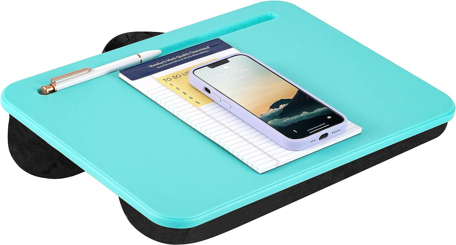 Compact Lap Desk – Fits up to 15″ Laptops – Aqua Sky – Style No. 43109