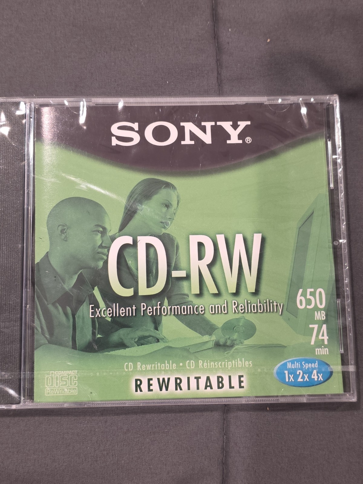 Sony CD RW 650 MB 74min Multi Speed 1 Pack New Sealed