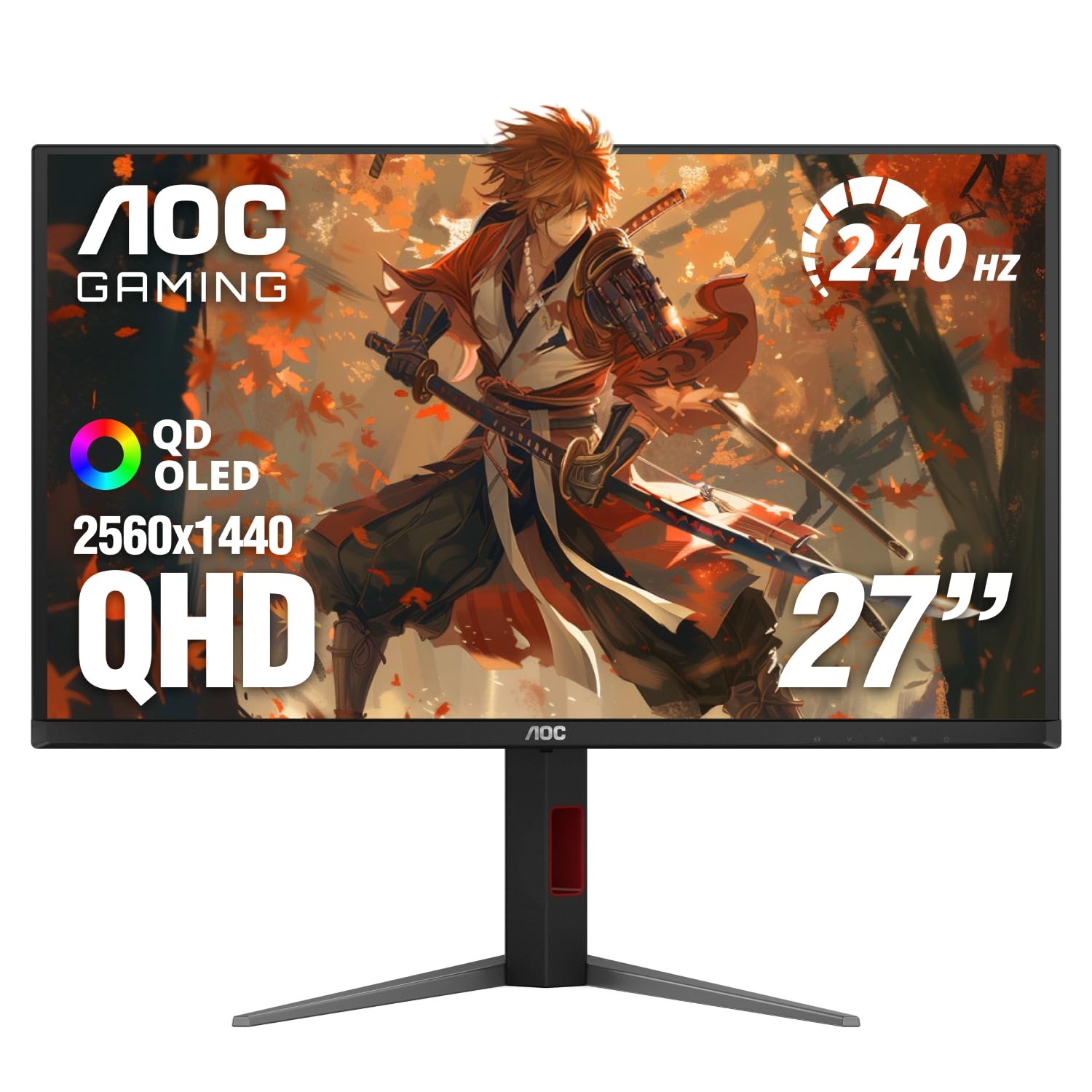 AOC 27" Gaming Monitor QHD 240Hz QD OLED NVIDIA G-SYNC Compatible Q27GAZDV