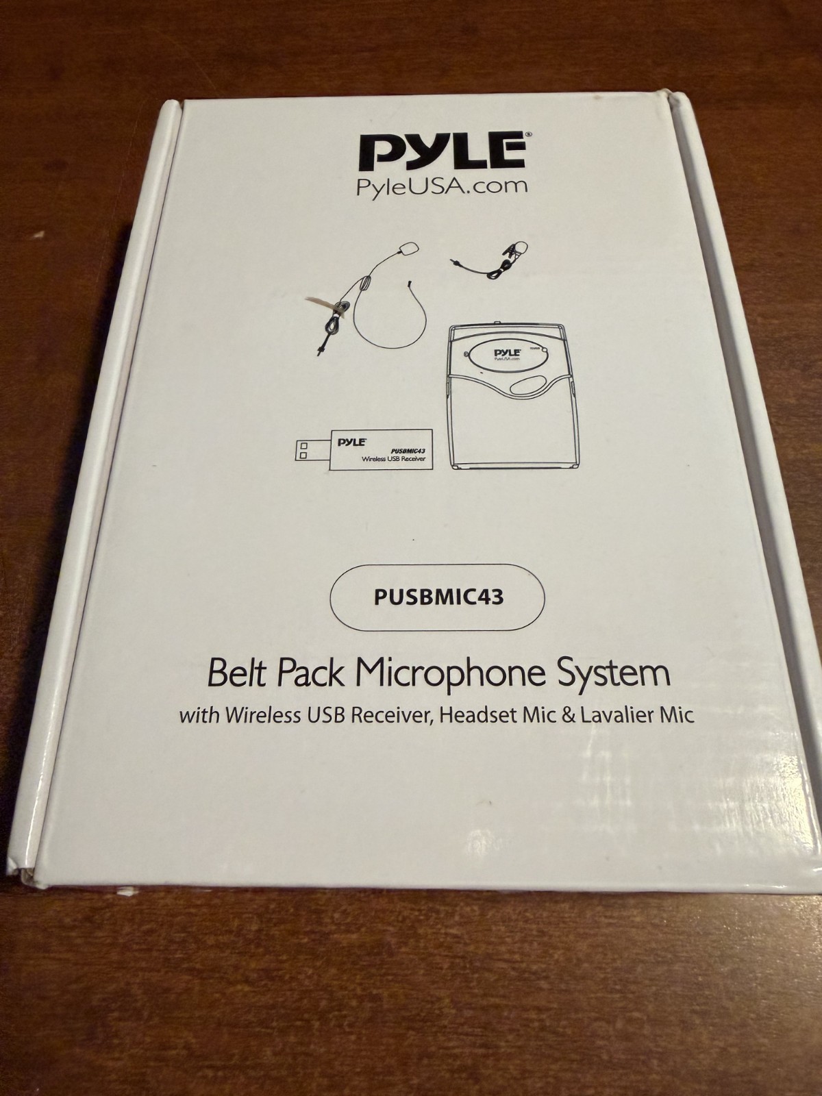 PYLE Wireless Laviler Microphone USB Headset Mic PUSBMIC43