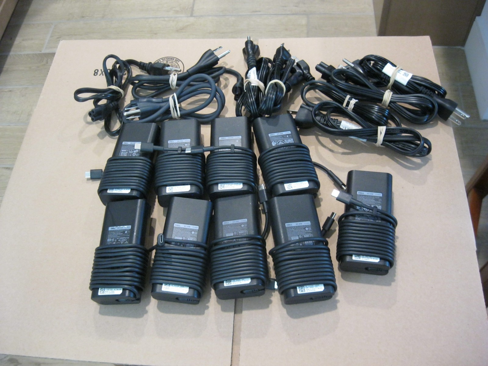9 pcs - Genuine Dell USB-C Laptop Charger AC Adapter 65W - 