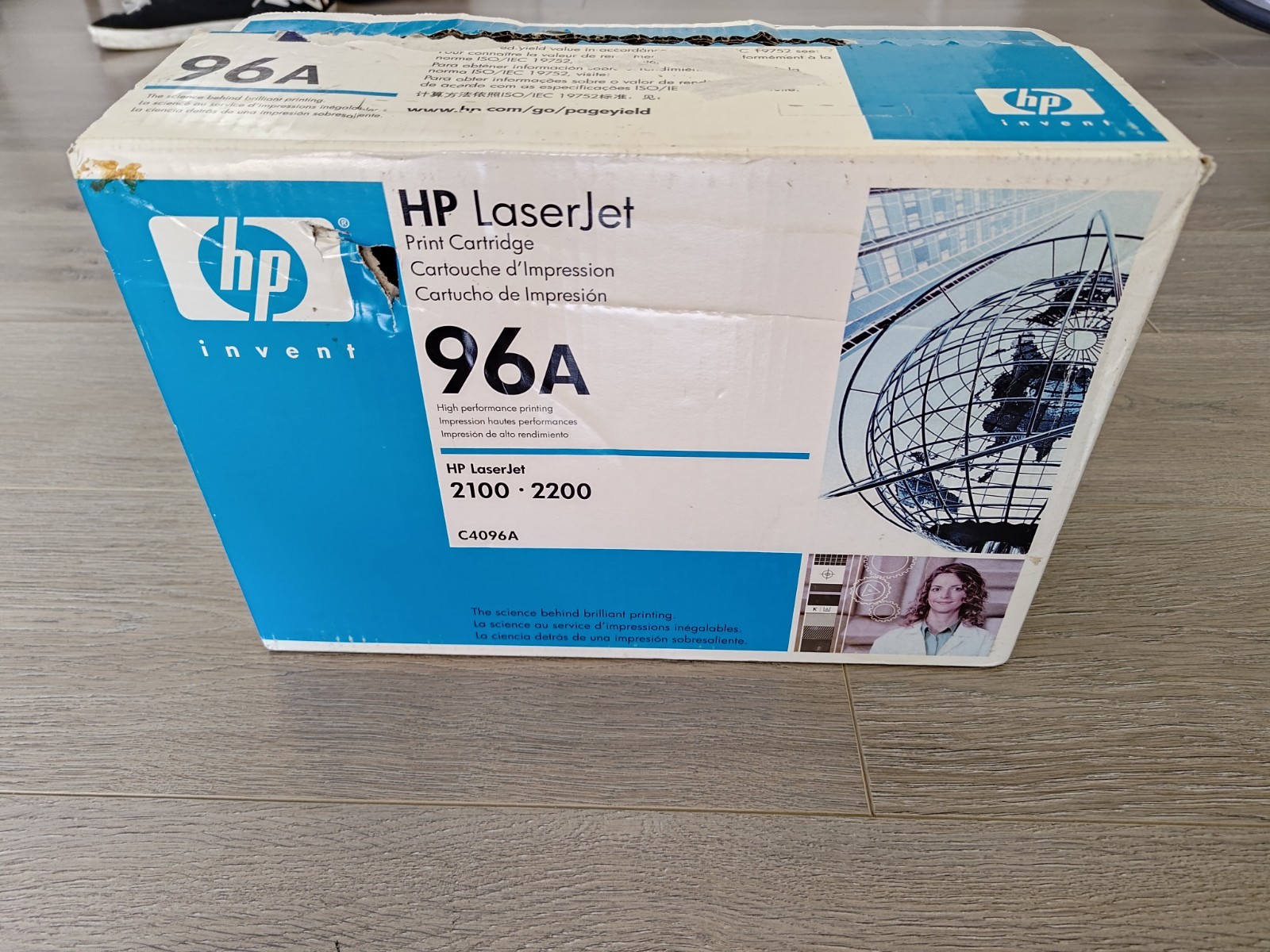 Genuine HP C4096A 96A Black Toner Printer Print Cartridge 2100 2200